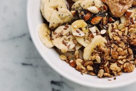 vegan protein, vegan protein sources, protein sources, breakfast bowl, nuts, seeds, grains, oats, oatmeal